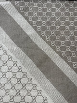 Gucci Grey Monogram Scarf