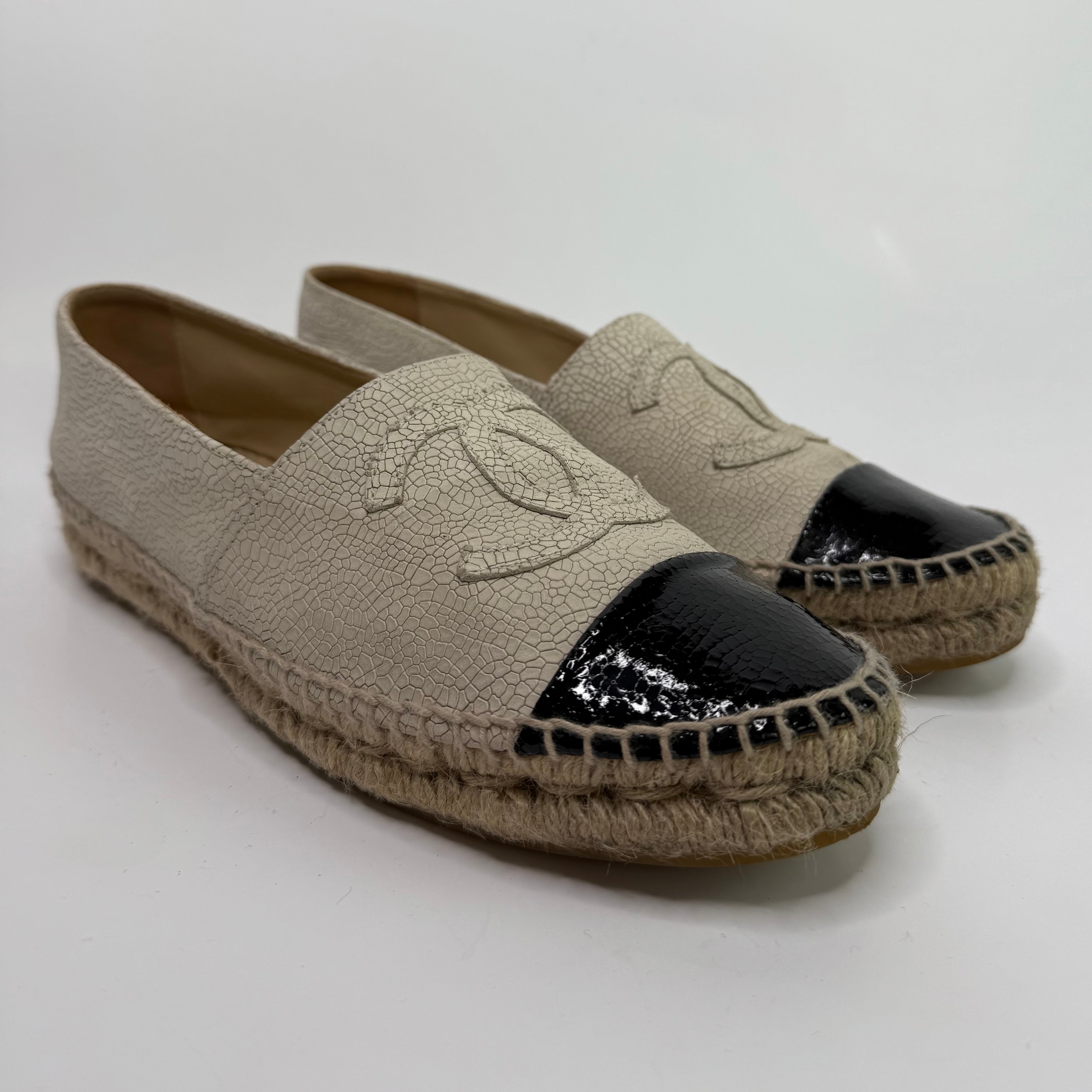 Chanel Greige Espadrilles (Size 41/UK 8)