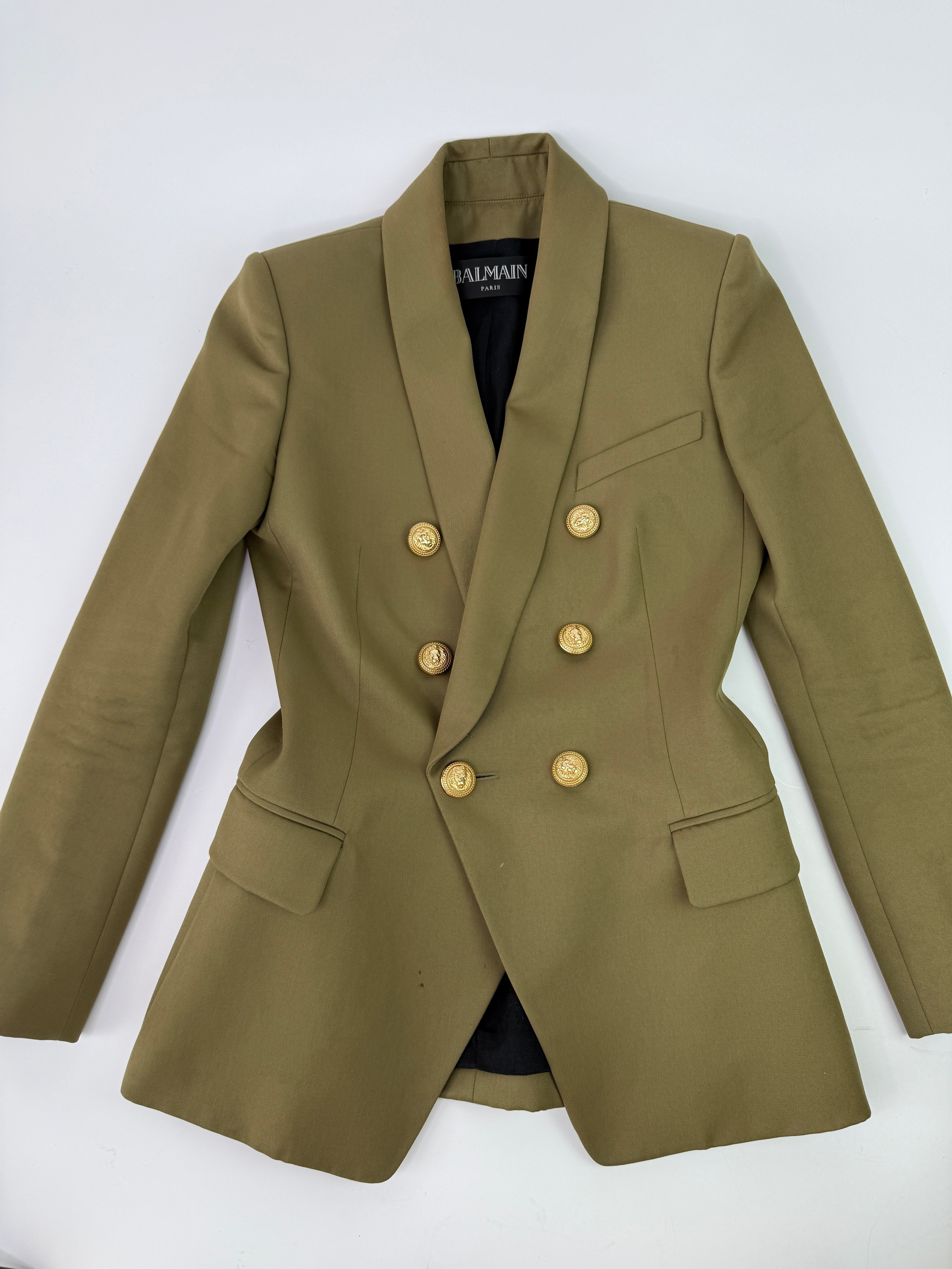Balmain khaki Blazer (Size FR38/UK10)