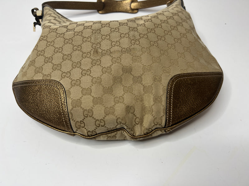 Gucci Vintage Beige Hobo Shoulder Bag