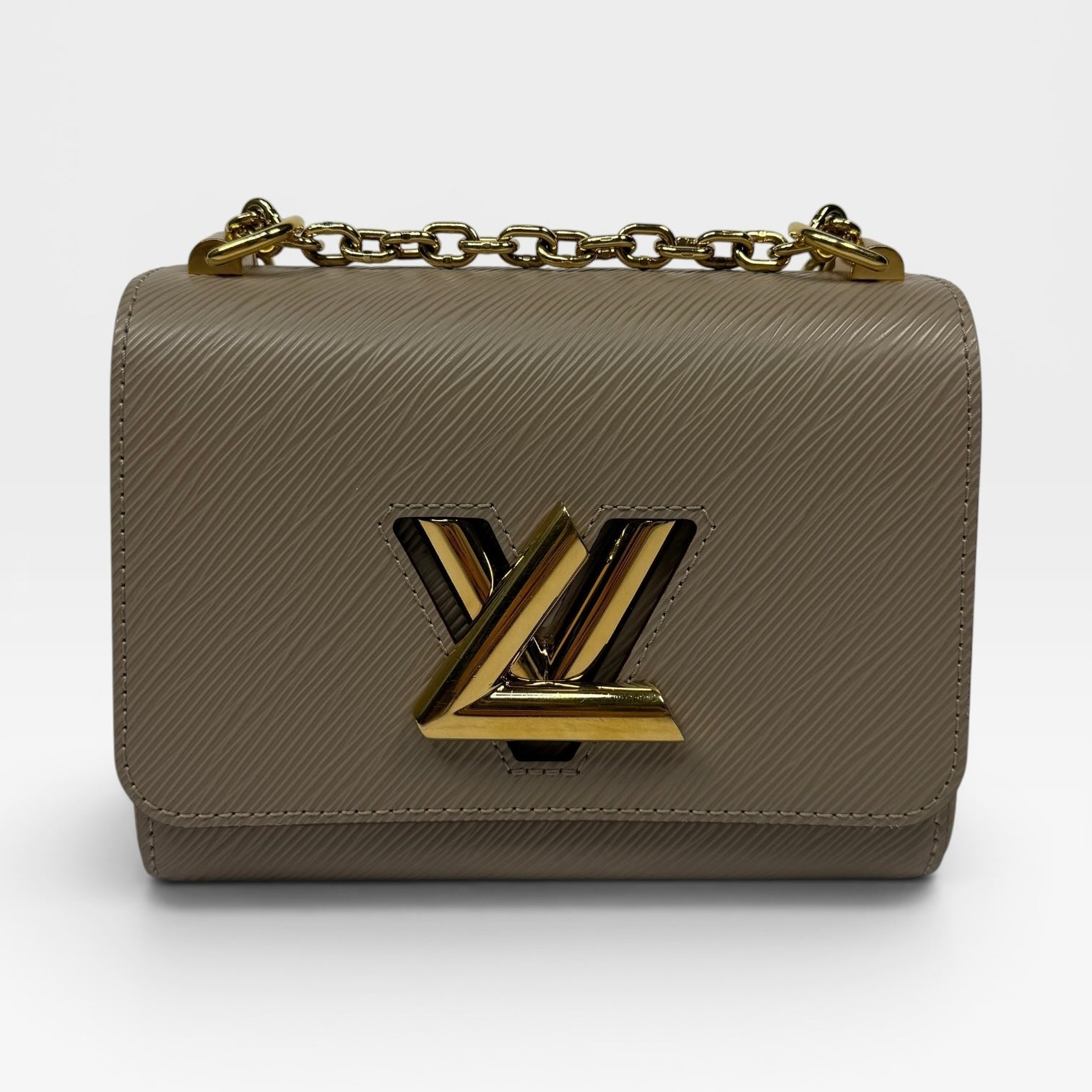 Louis Vuitton Twist PM Shoulder Bag In Galet Epi Leather With Gold Hardware