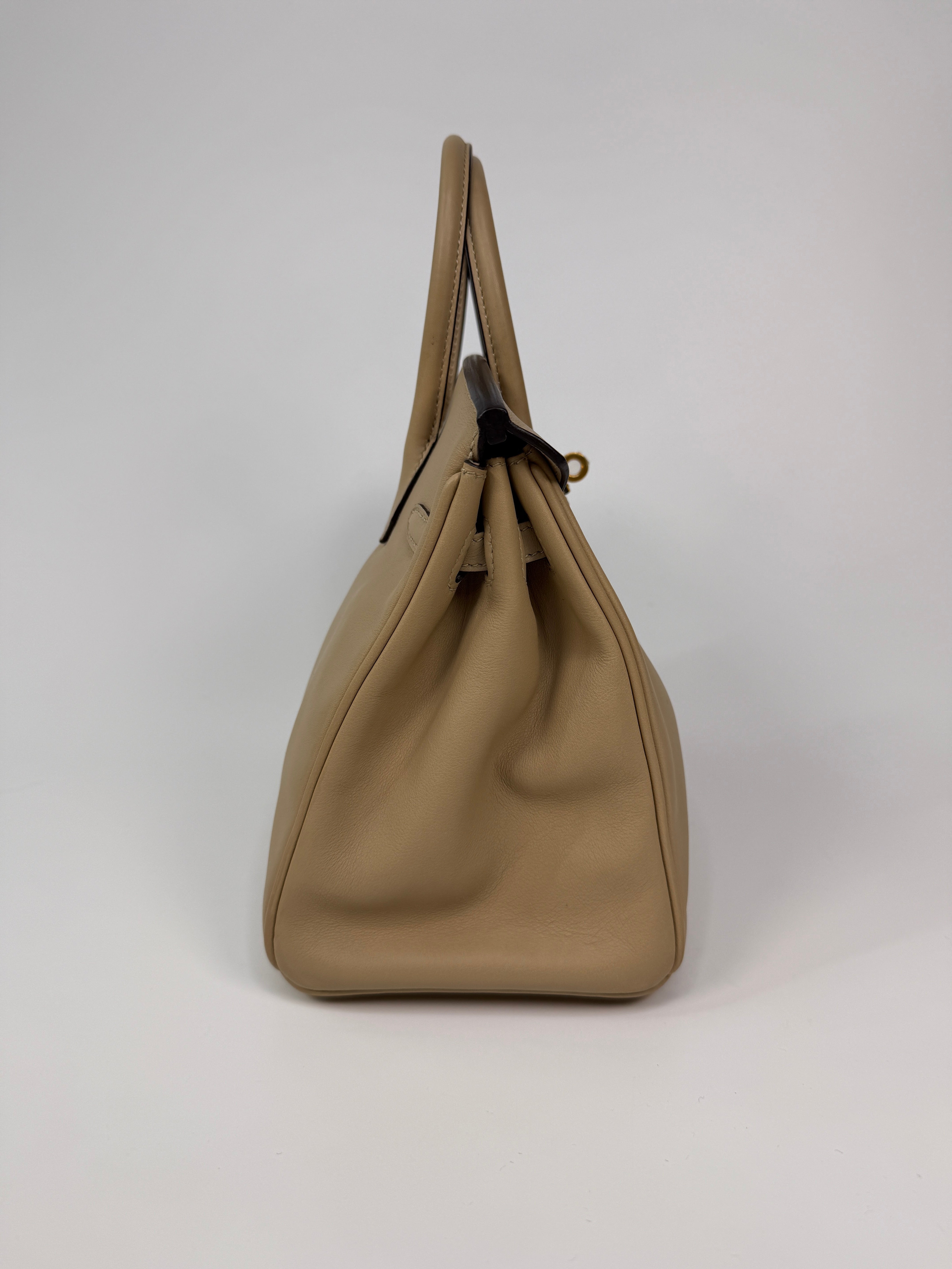 Hermès Birkin 25 In Trench Swift Leather With Gold Hardware