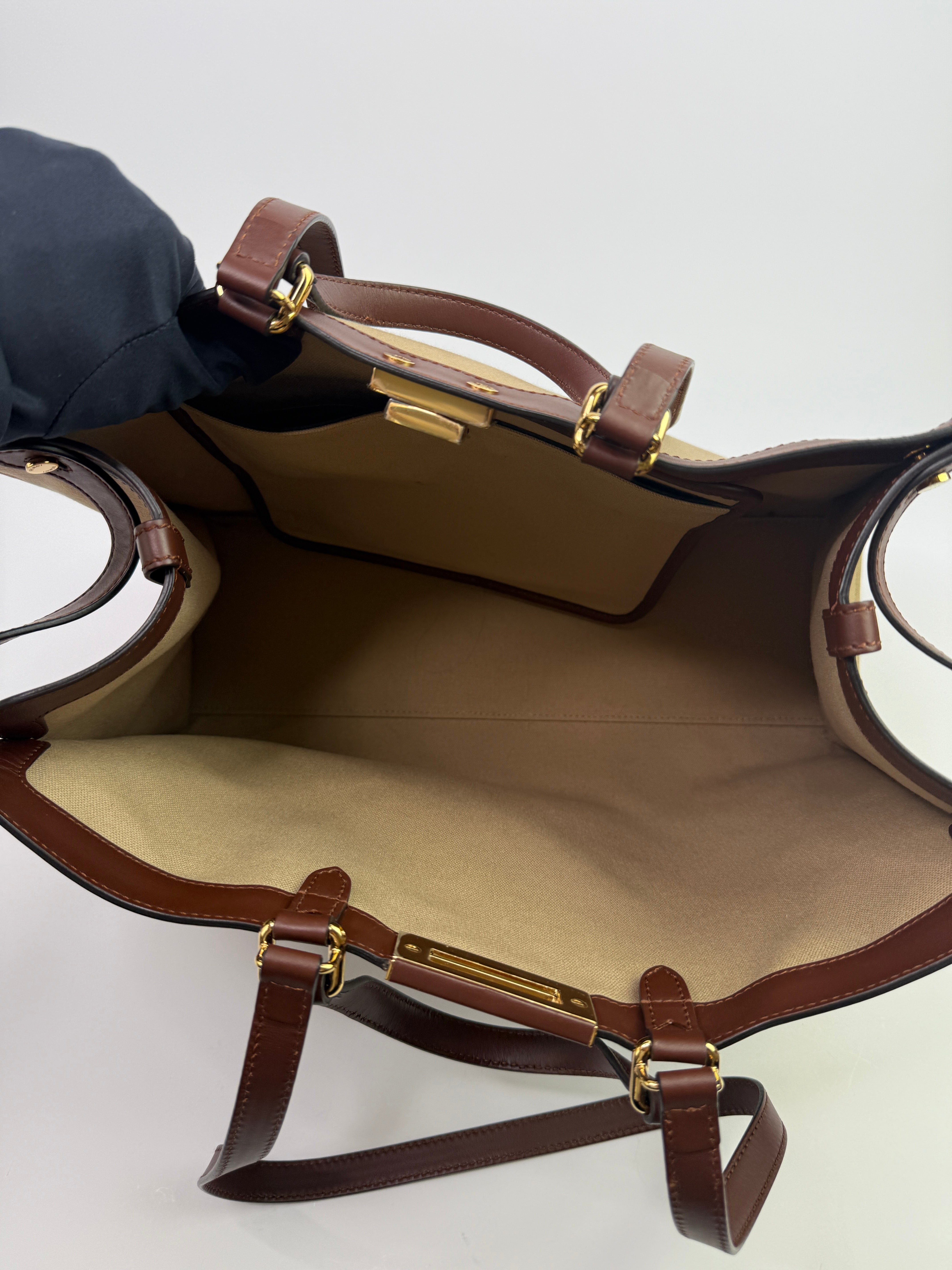 Fendi FF Embroidered Medium Peekaboo X-Tote