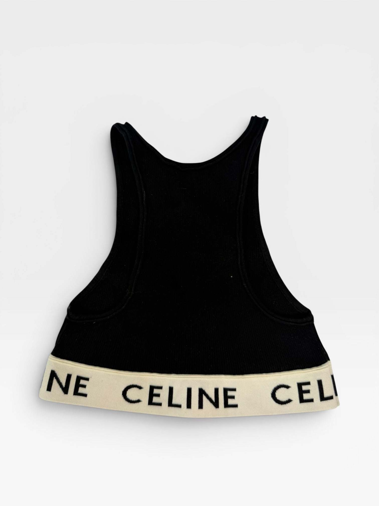 Celine Logo Crop Top (Size XS/UK6). Authentic and preloved in new/unused condition. 100% guarantee