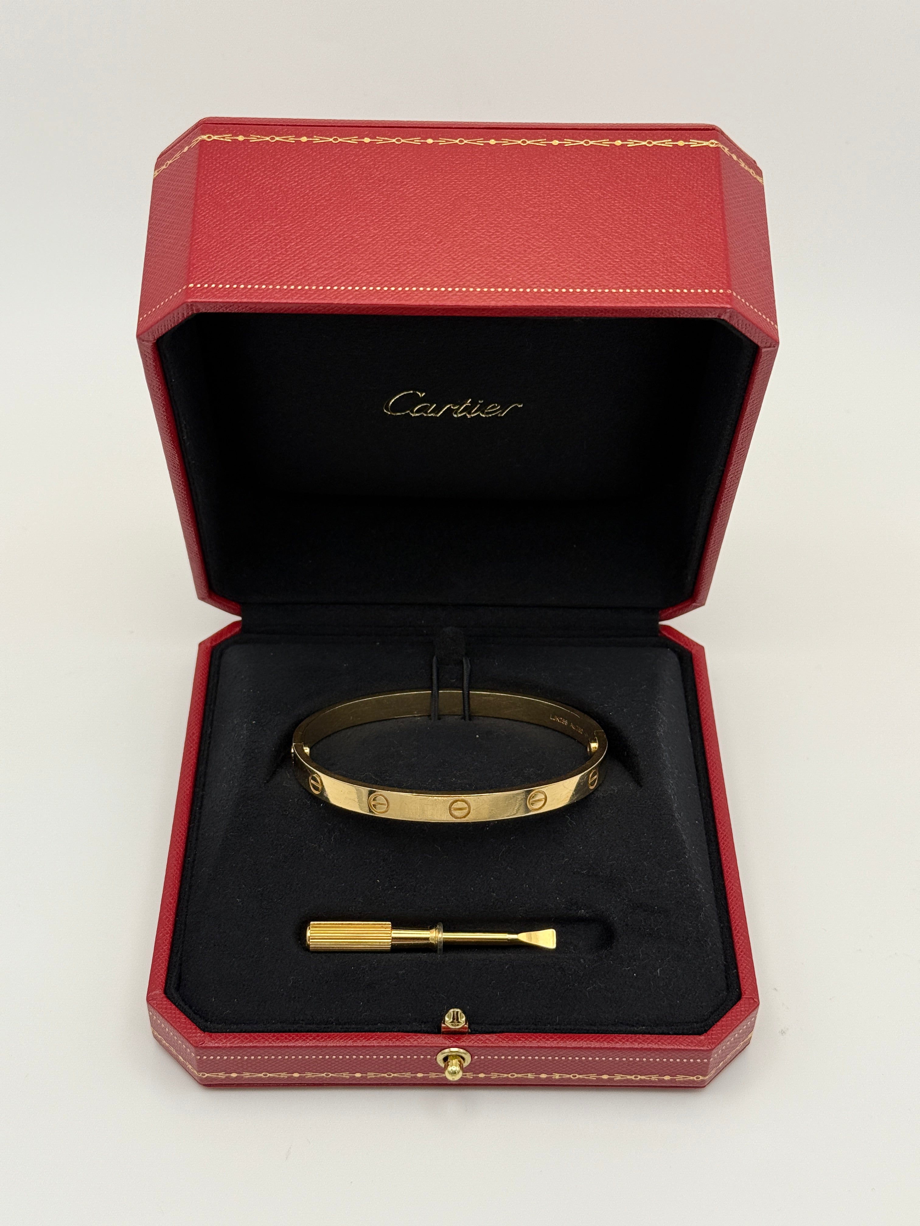 Cartier Love Bracelet in Yellow Gold  Classic Model
Pre Loved & Authentic 

