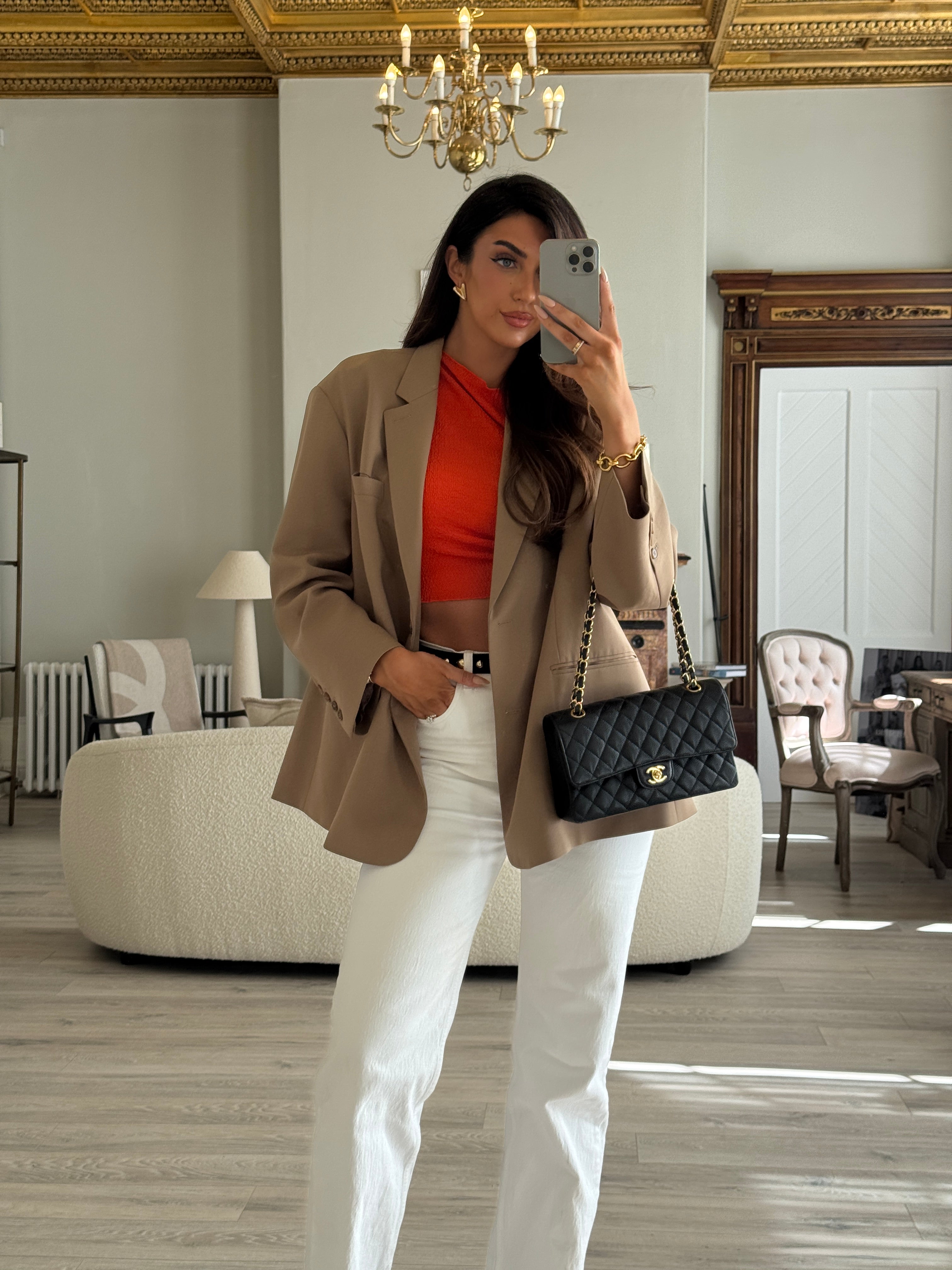 Chanel Medium Classic Double Flap Black Caviar With GHW