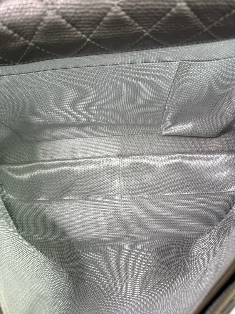 Chanel Airline XXL Classic Flap In Calfskin Leather With RHW