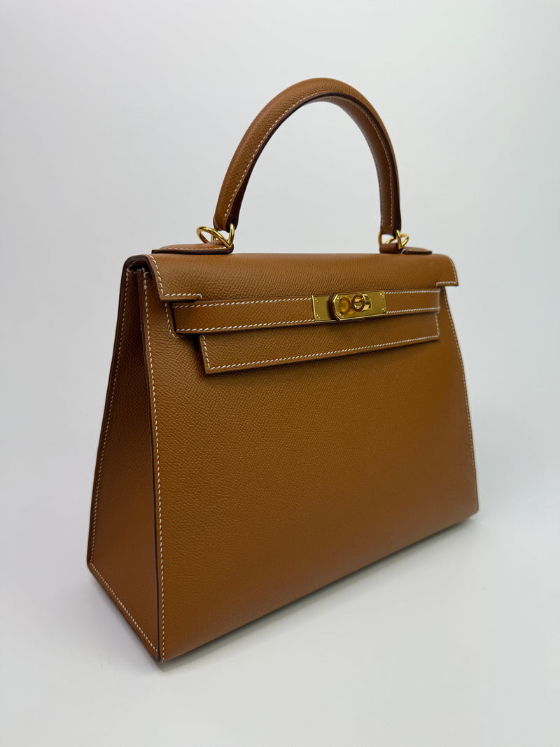 Hermès Kelly 28 Gold Sellier Epsom Leather With GHW