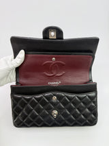 Chanel Medium Classic Double Flap Black Lambskin With SHW