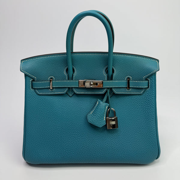 Hermès Birkin 25 Blue Jean Togo Leather With PHW