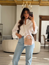 Christian Dior Mini Lady Dior In Dusty Pink Crocodile