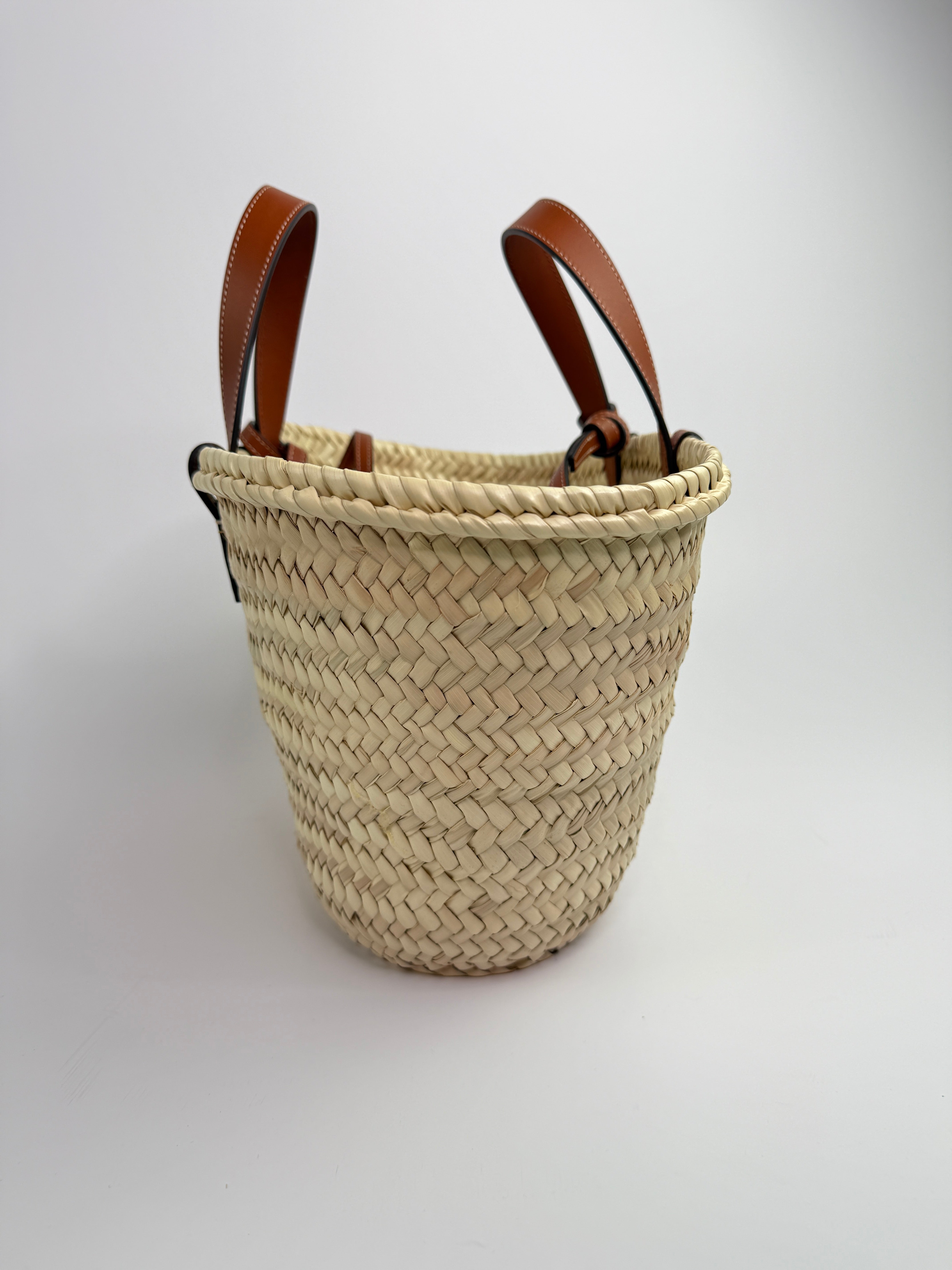 Celine Teen Classic Panier in Palm leaves and Calfskin