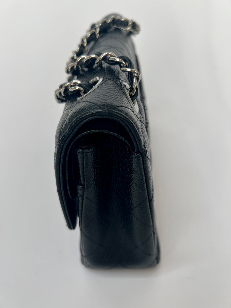Chanel Black Caviar Leather Medium Classic Double Flap
