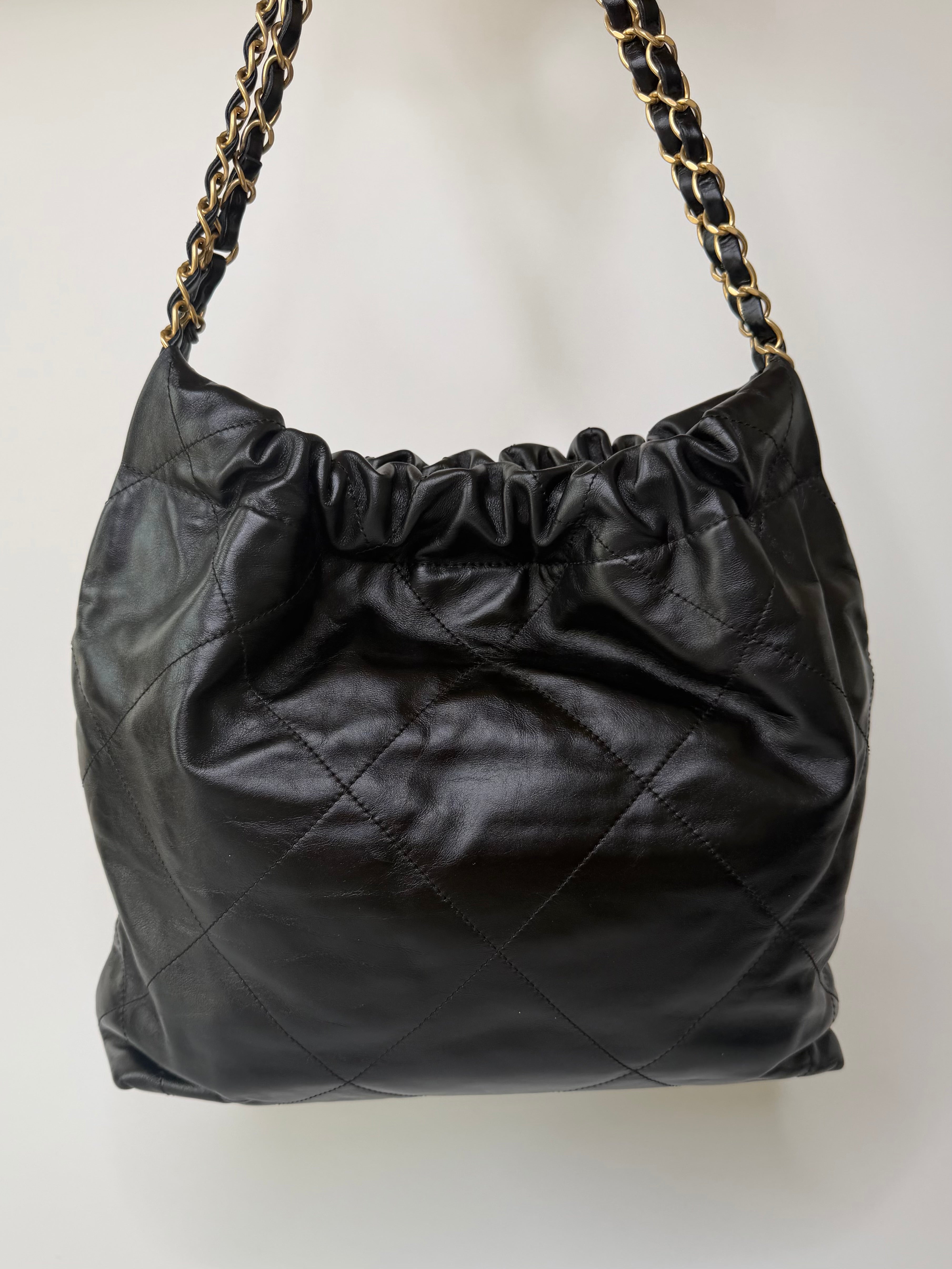 Leather With Aged Gold Hardware in excellent condition 100% authentic and preloved