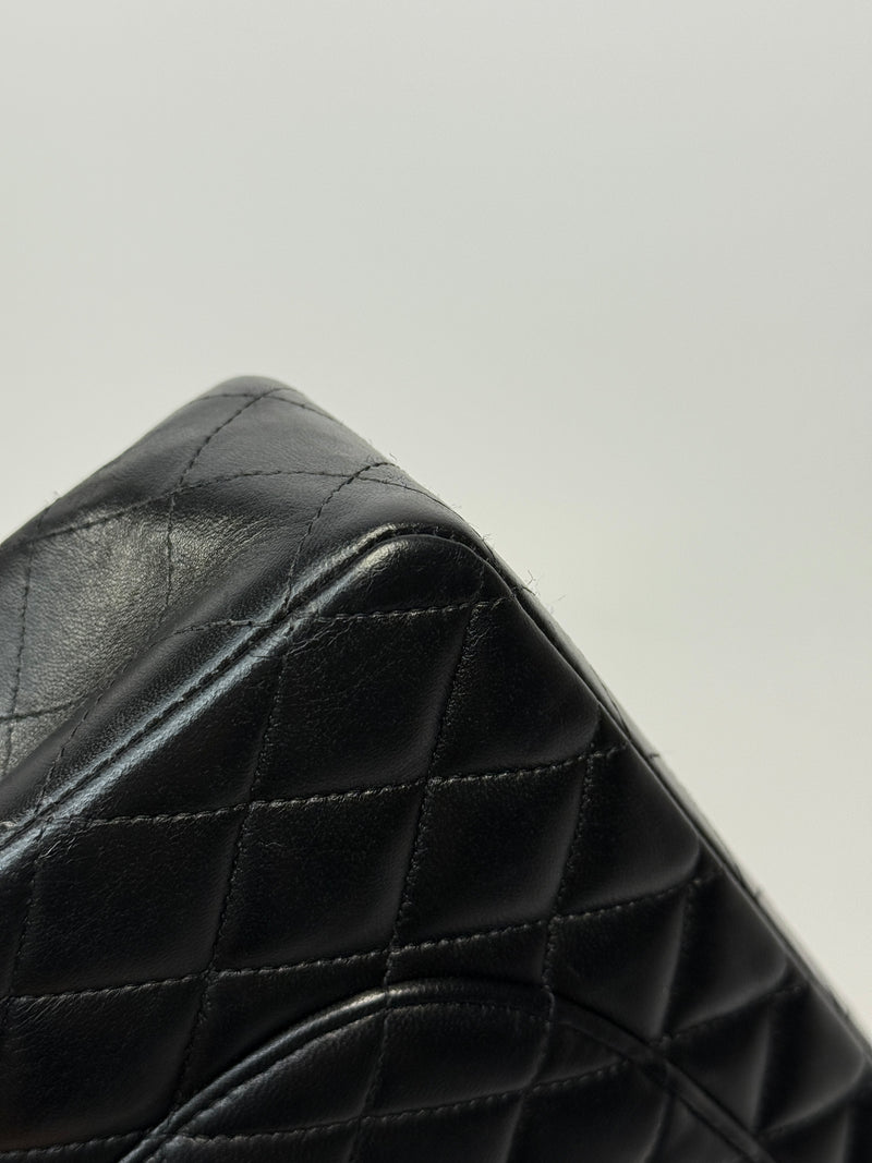 Chanel Medium Classic Double Flap Black Lambskin With GHW