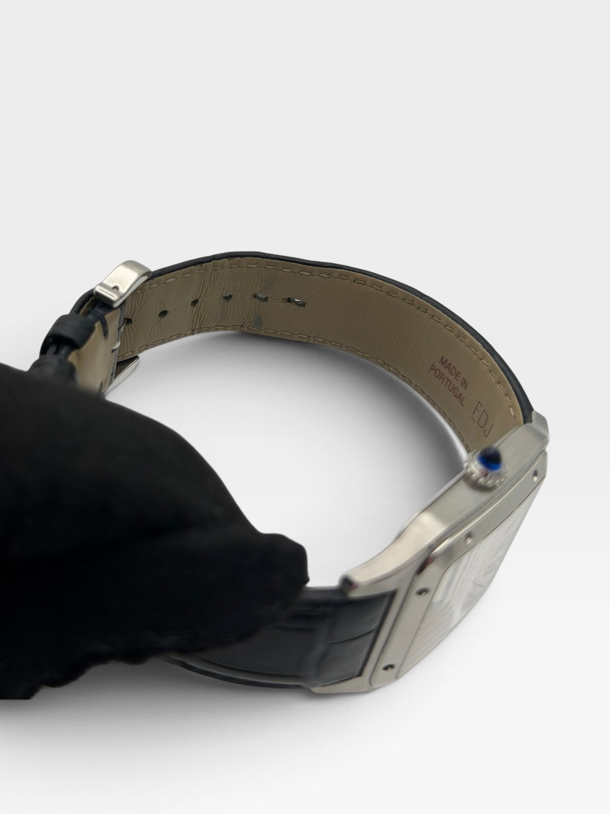 Cartier Large Santos Dumont Watch In Stainless Steel. 100% authentic and preloved in excellent condition