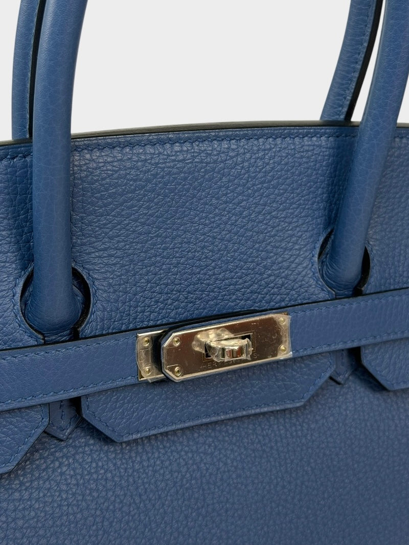 Hermès Birkin 35 In Bleu Agate Togo Leather With Palladium Hardware