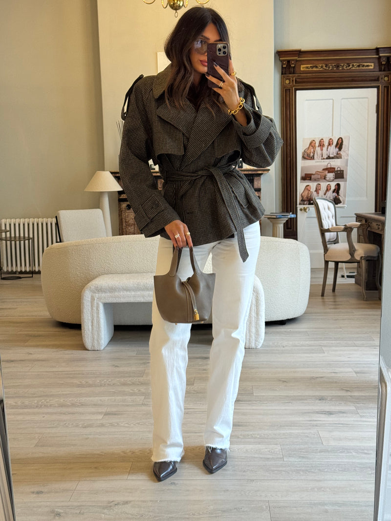 Hermès Picotin 18 In Etoupe Clemence Leather With GHW