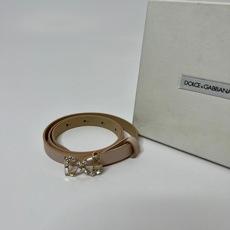 Dolce & Gabbana Crystal Logo Belt