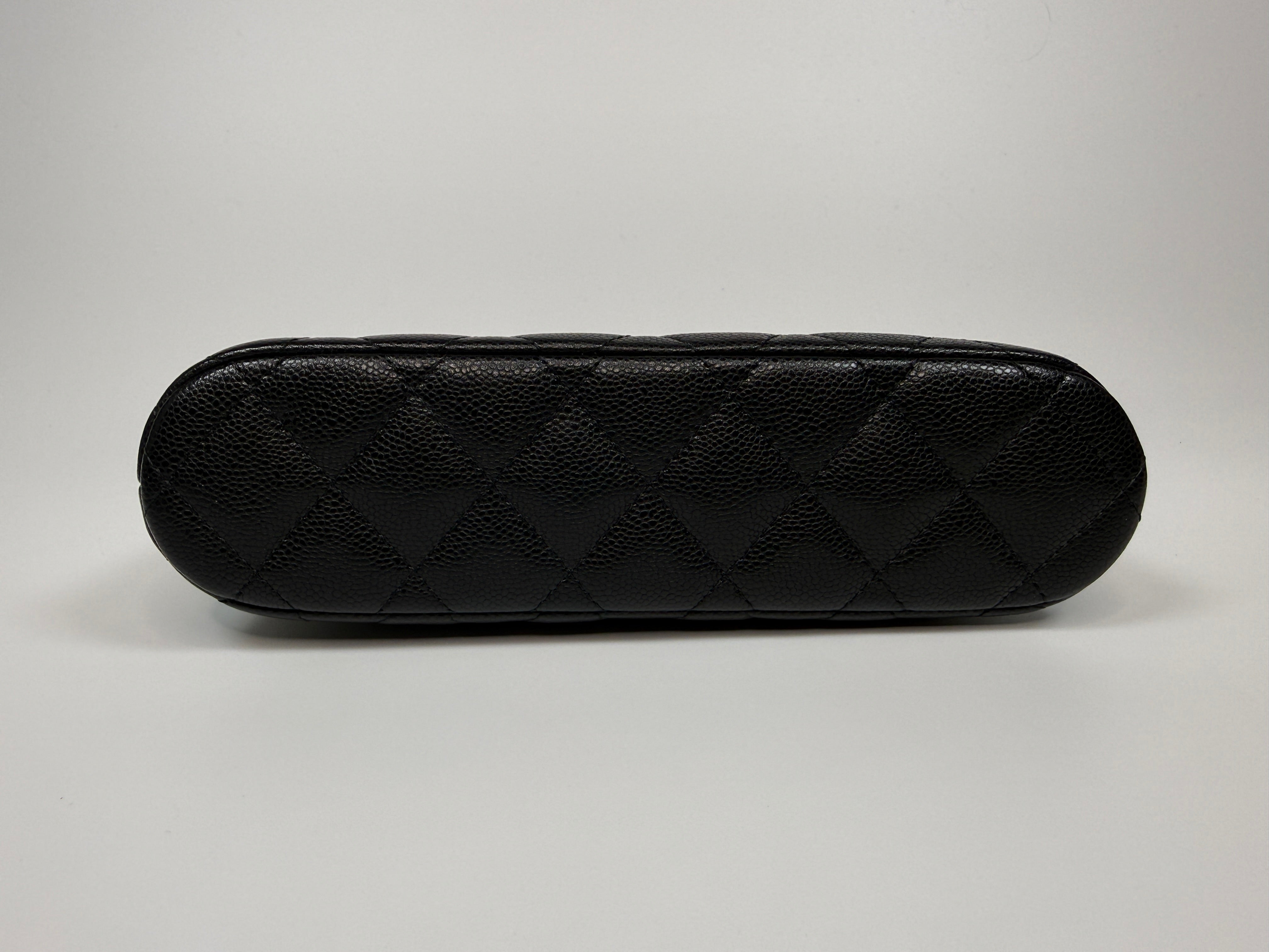 Chanel Mini Clutch On Chain Bag In Black Caviar Leather With Gold Hardware Authentic and preloved in Excellent Condition. 100% Authenticity guarantee 