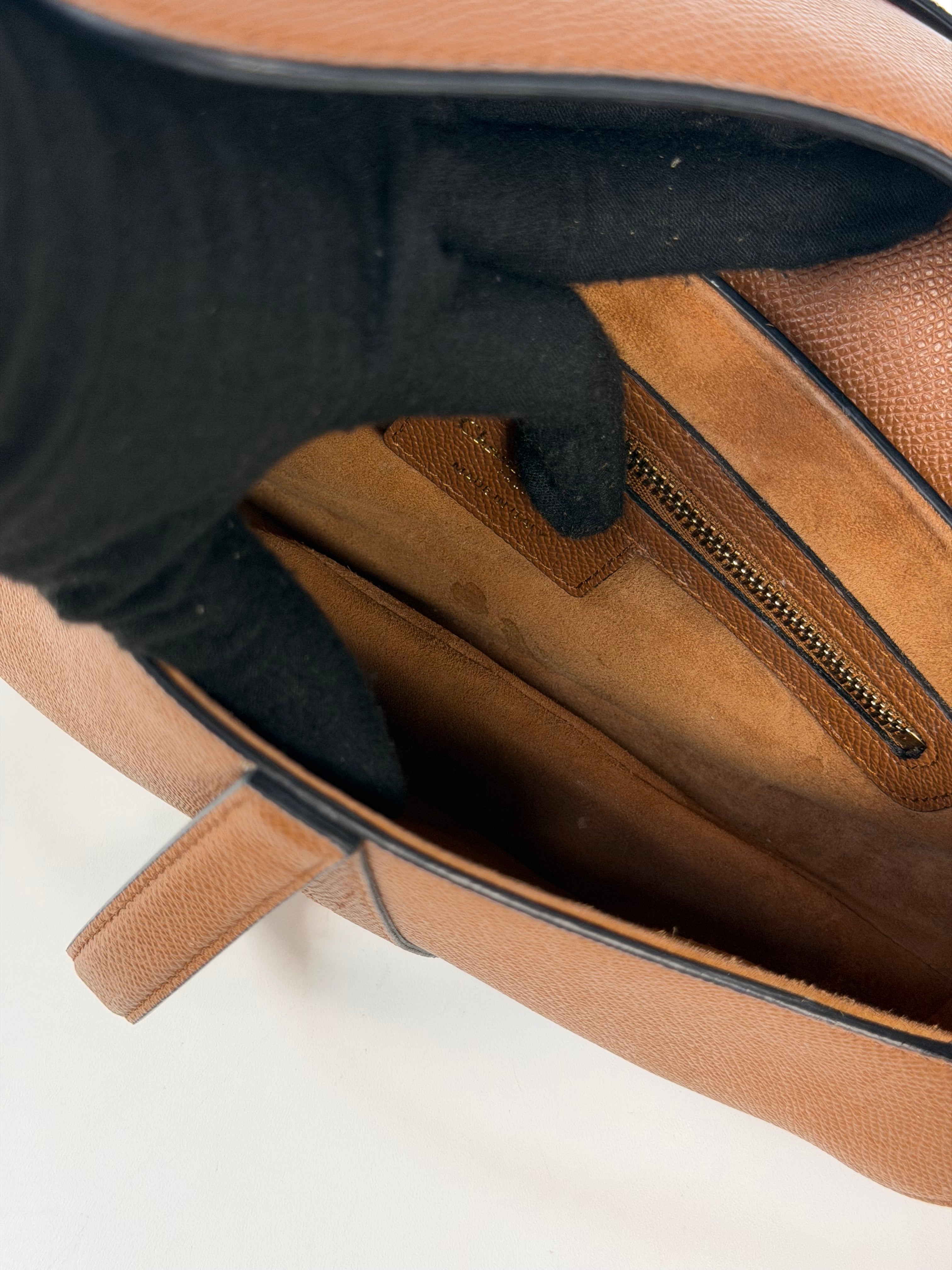 Christian Dior Saddle Bag In Golden Calfskin Gold Hardware. 100% authentic and preloved in excellent condition.