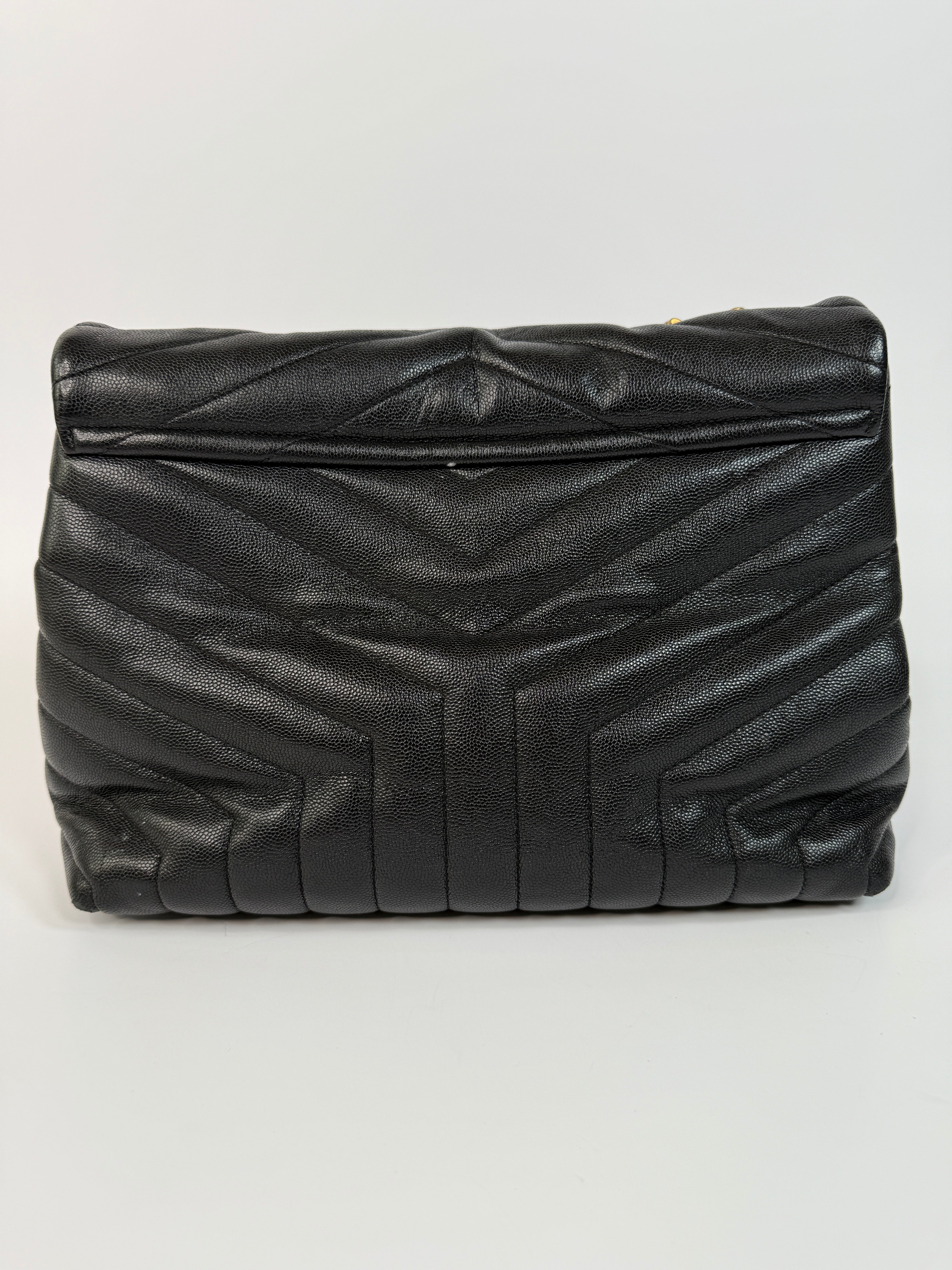 Saint Laurent Medium Grain De Poudre Loulou Shoulder Bag