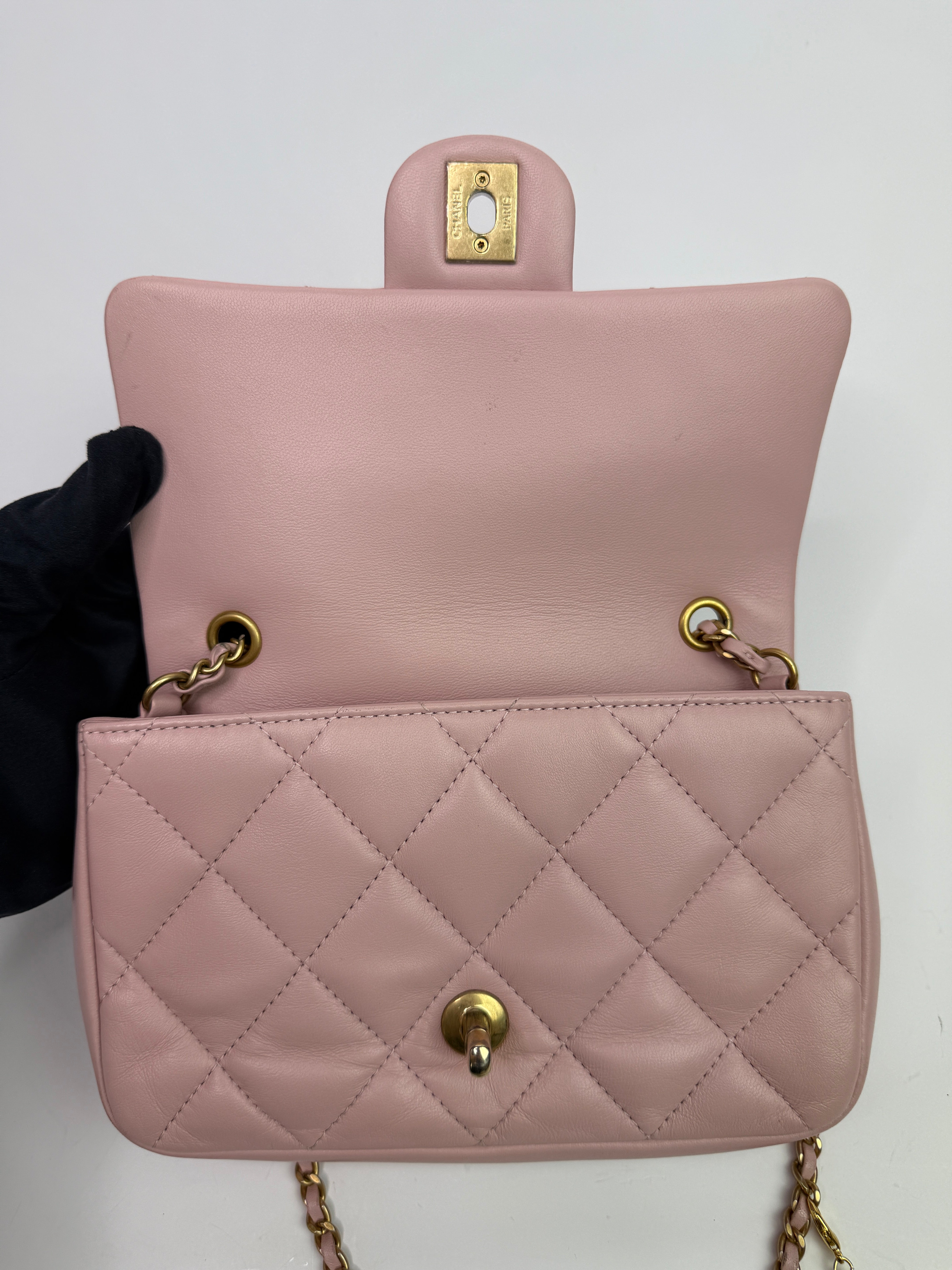 Chanel Mini Heart Charms Flap Antique Gold Hardware
Pre Loved & Authentic 