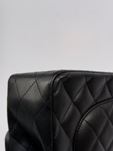 Chanel Jumbo Black Lambskin Leather With GHW