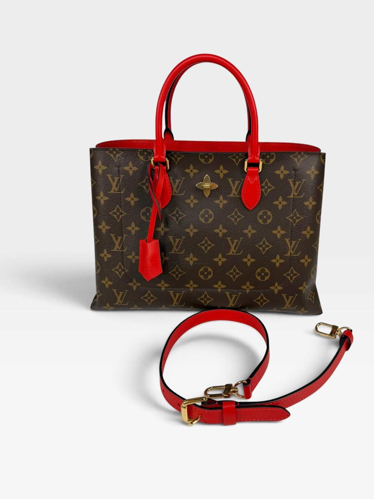Louis Vuitton Flower Tote In Monogram Canvas With Gold Hardware 100% authentic and preloved in excellent condition
