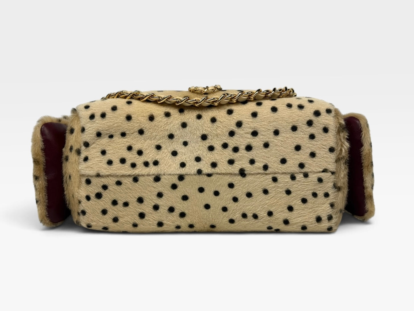 Chanel 25 Mini In Beige & Black Pony Hair With Gold Hardware in new/unused condition 100% authentic and preloved