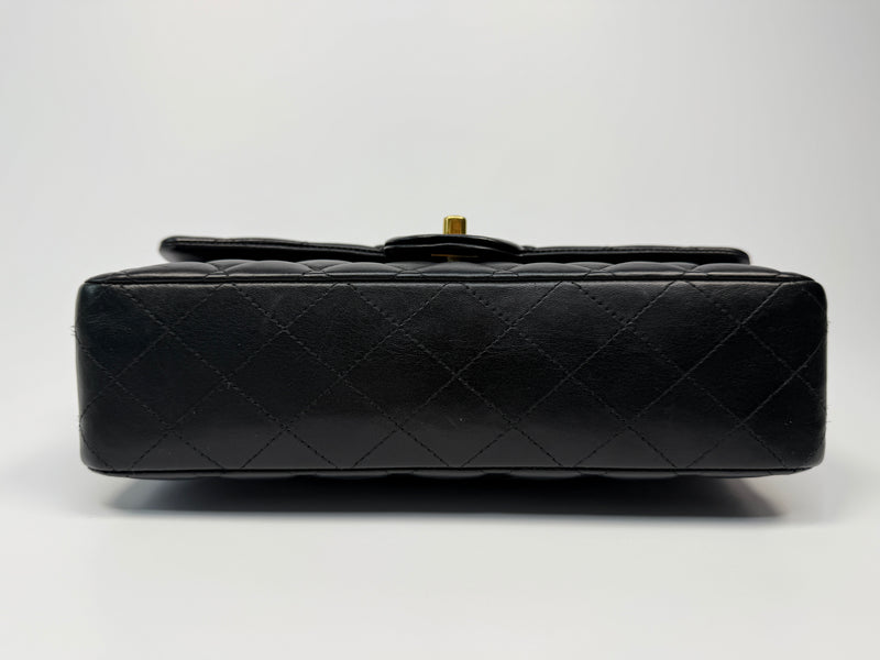 Chanel Medium Classic Double Flap Black Lambskin With GHW