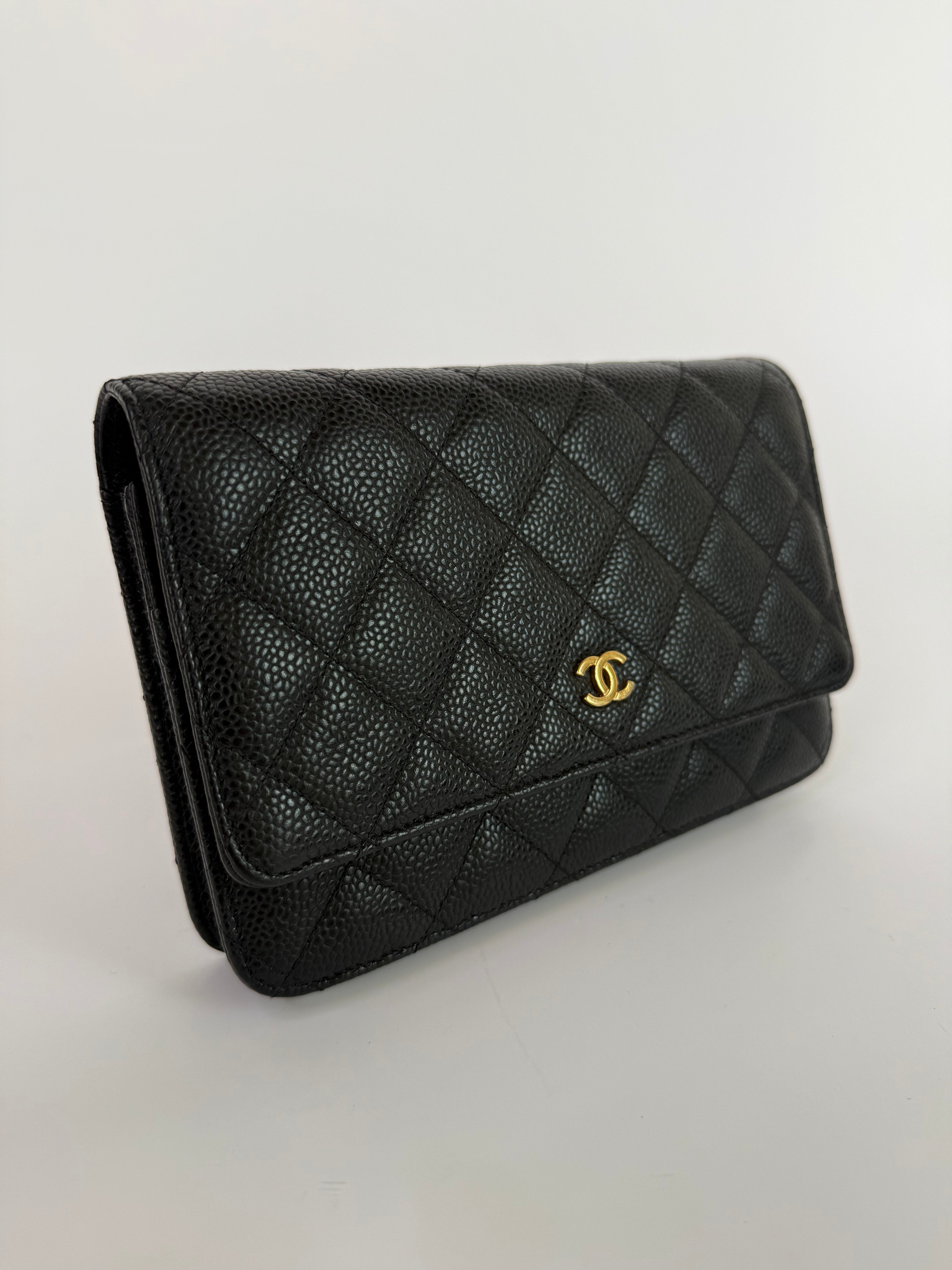 Chanel Wallet On Chain Black Caviar Leather With GHW