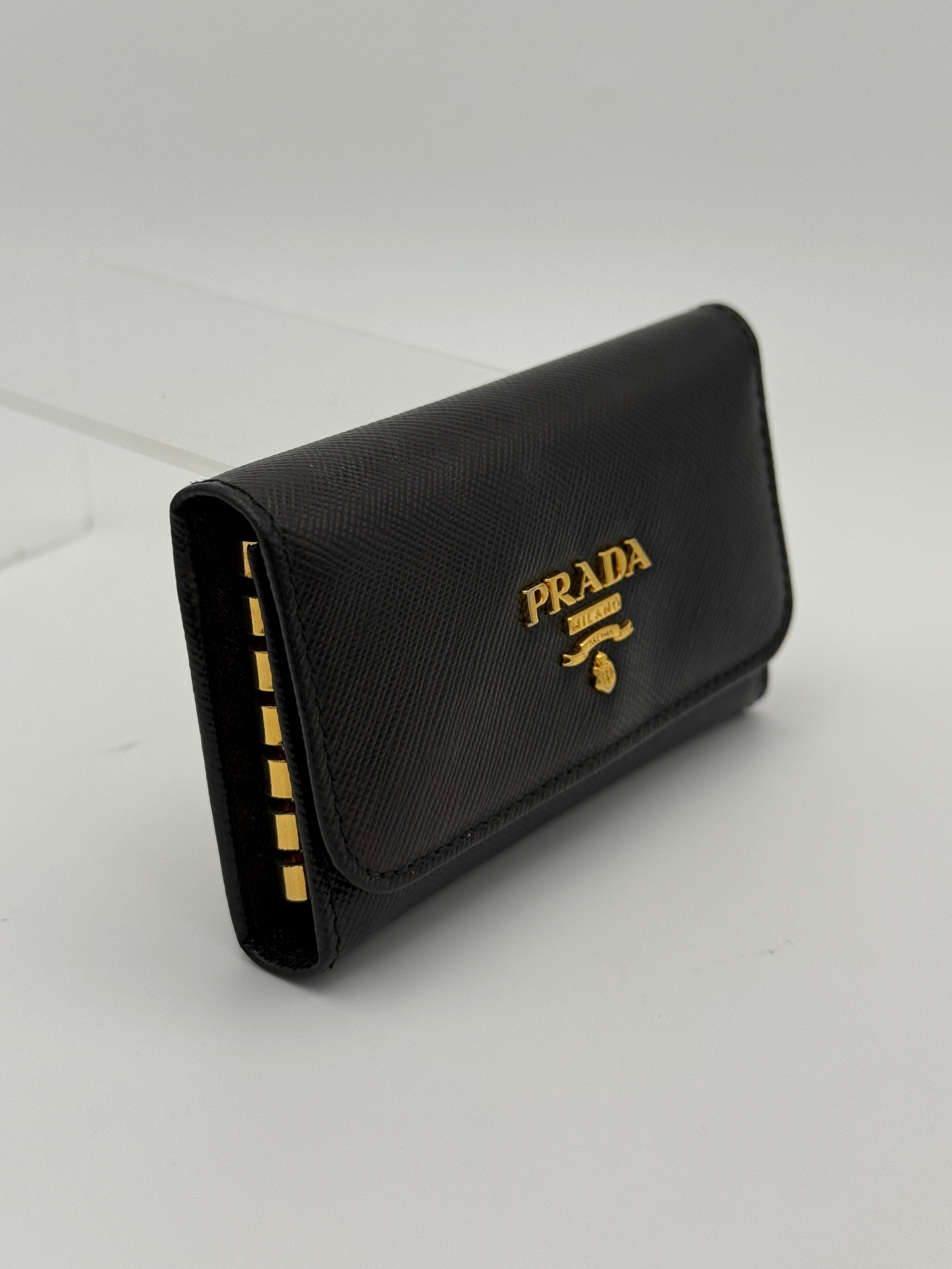 Prada Saffiano Leather Keychain