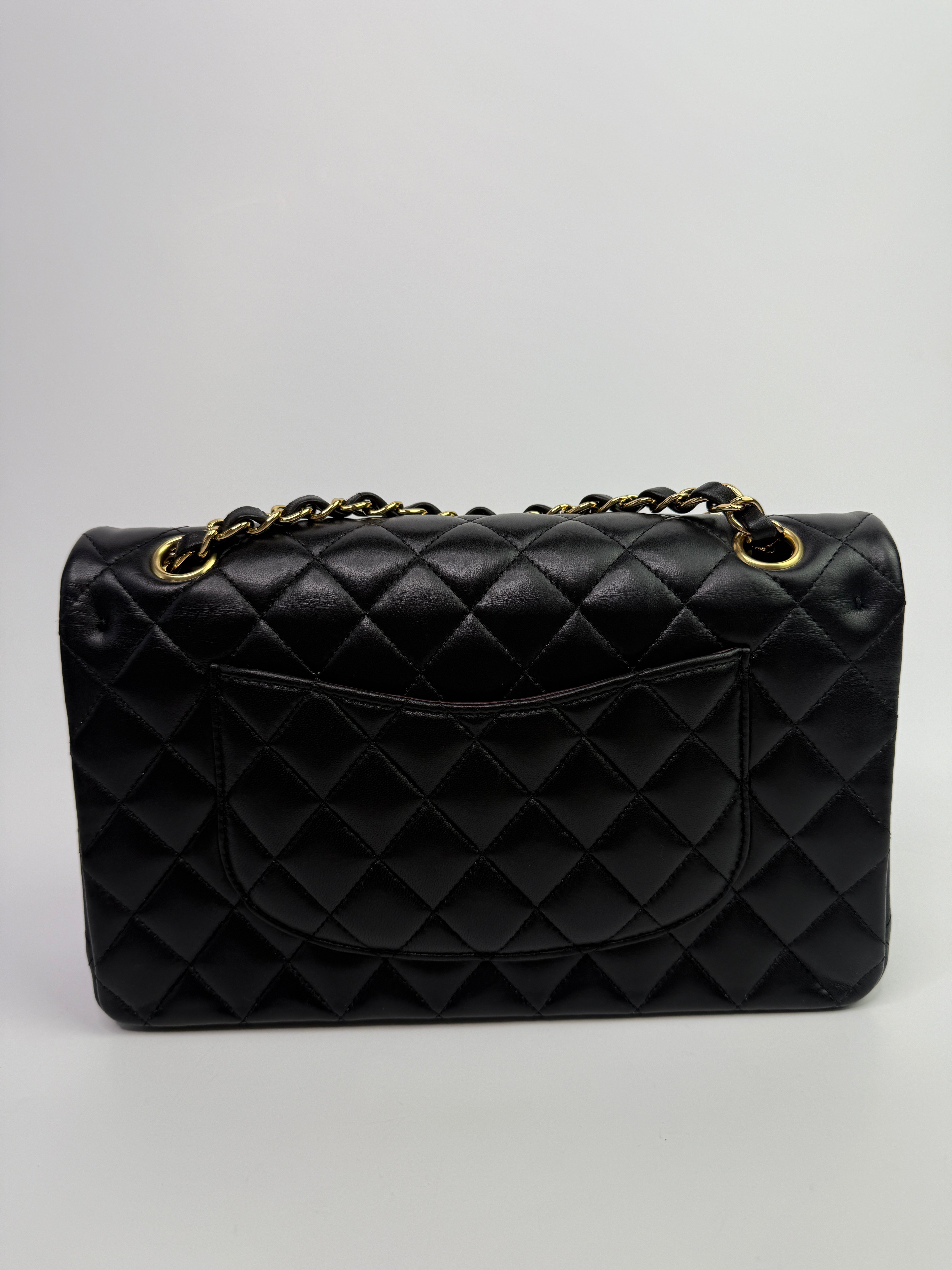 Chanel Medium Classic Double Flap Black Lambskin With GHW