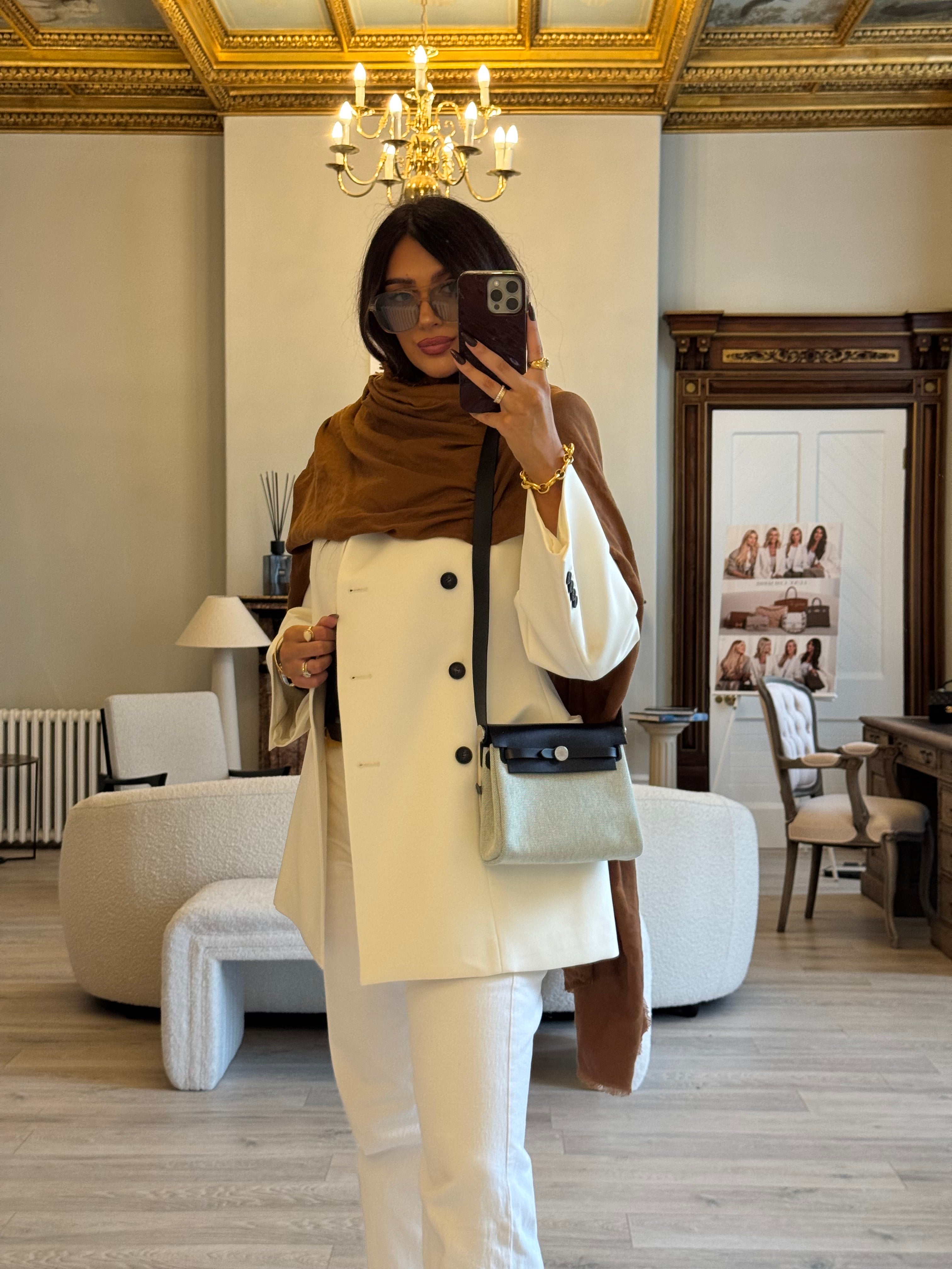 Authentic Pre Loved Hermès Herbag Zip 20 Ecru Vert Moyen & Noir New & Unused