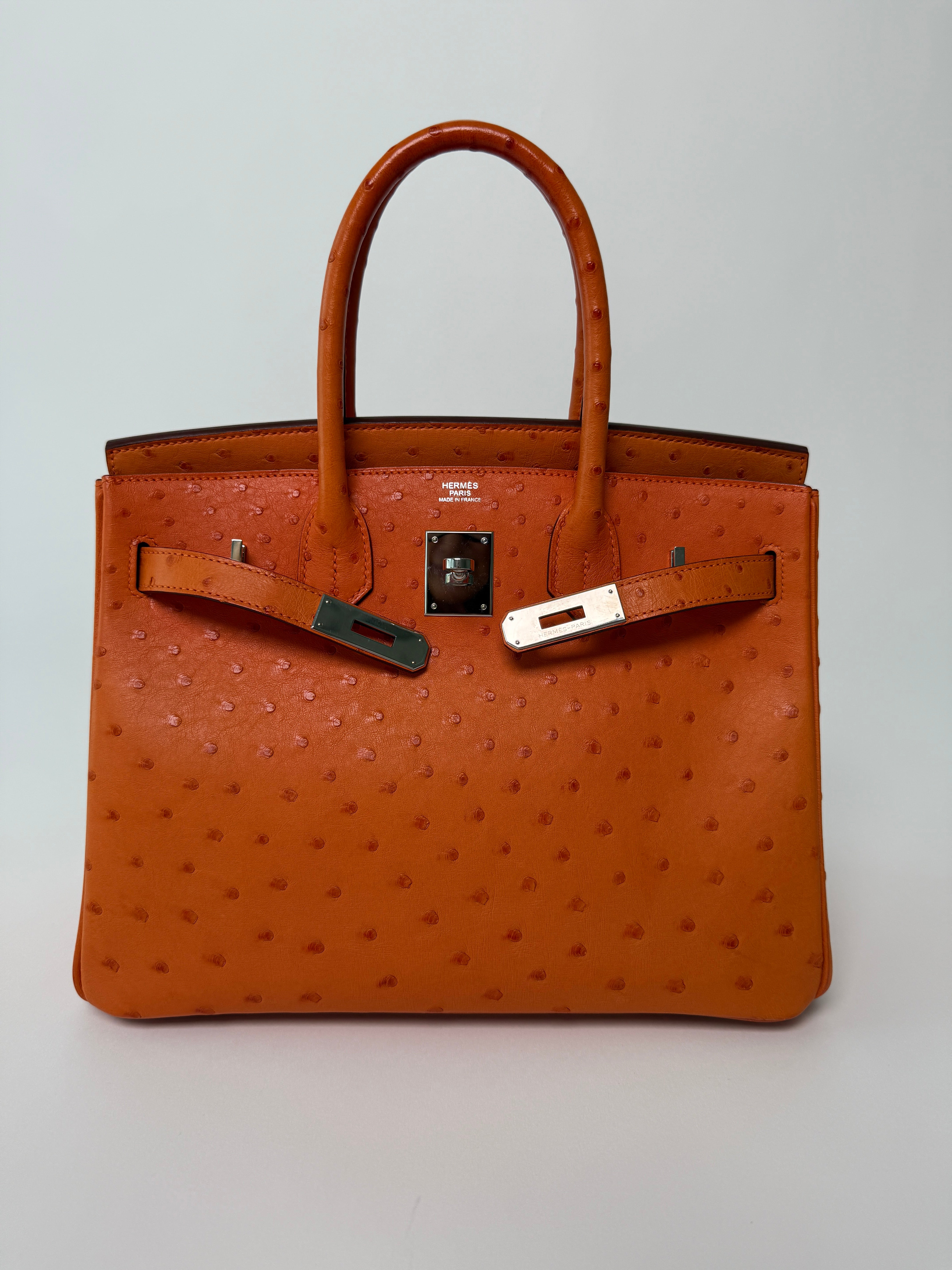 Hermès Birkin 30 In Orange Ostrich