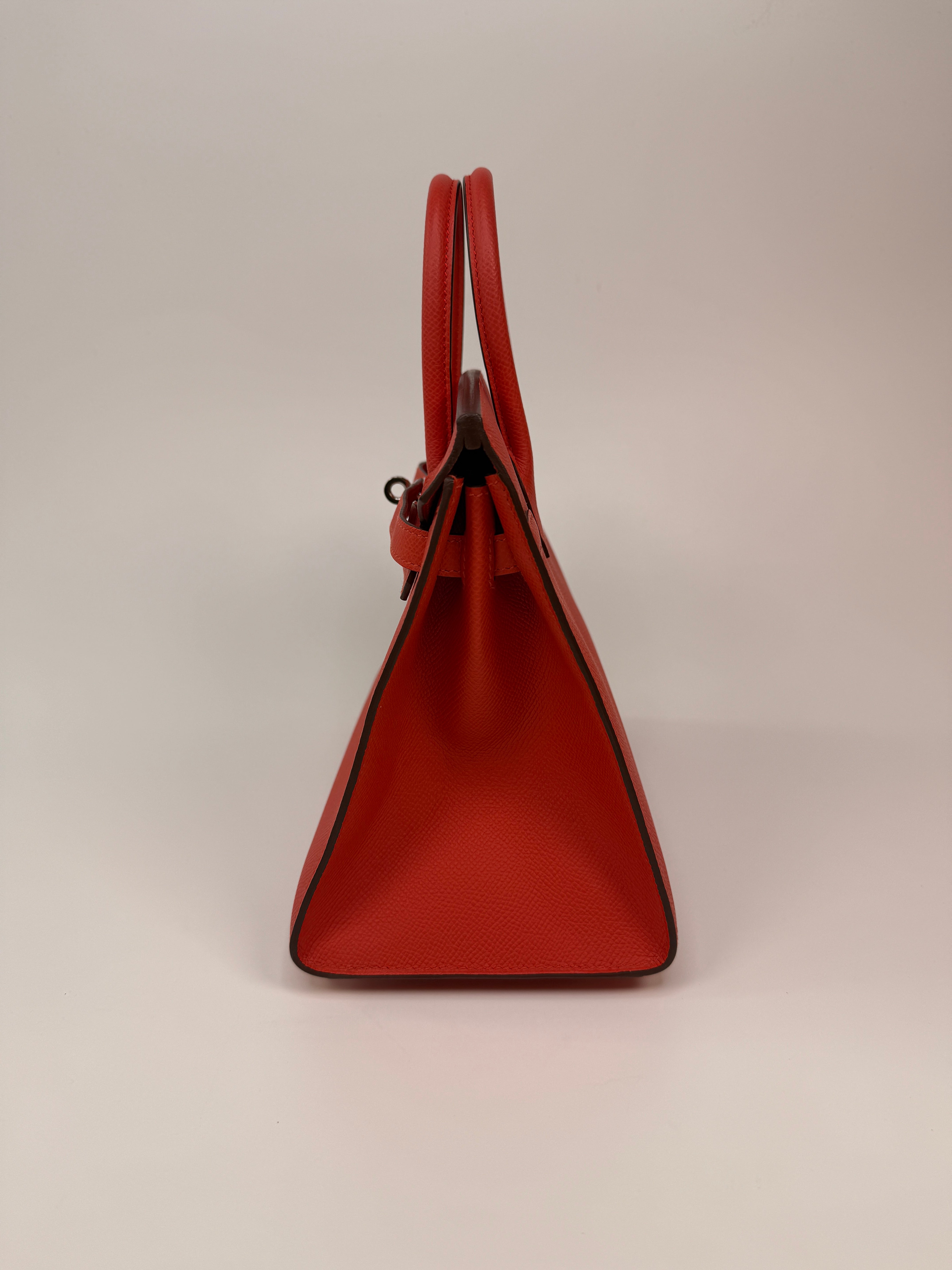 Hermès Birkin 25 Sellier In Capucine Epsom Leather With Palladium Hardware