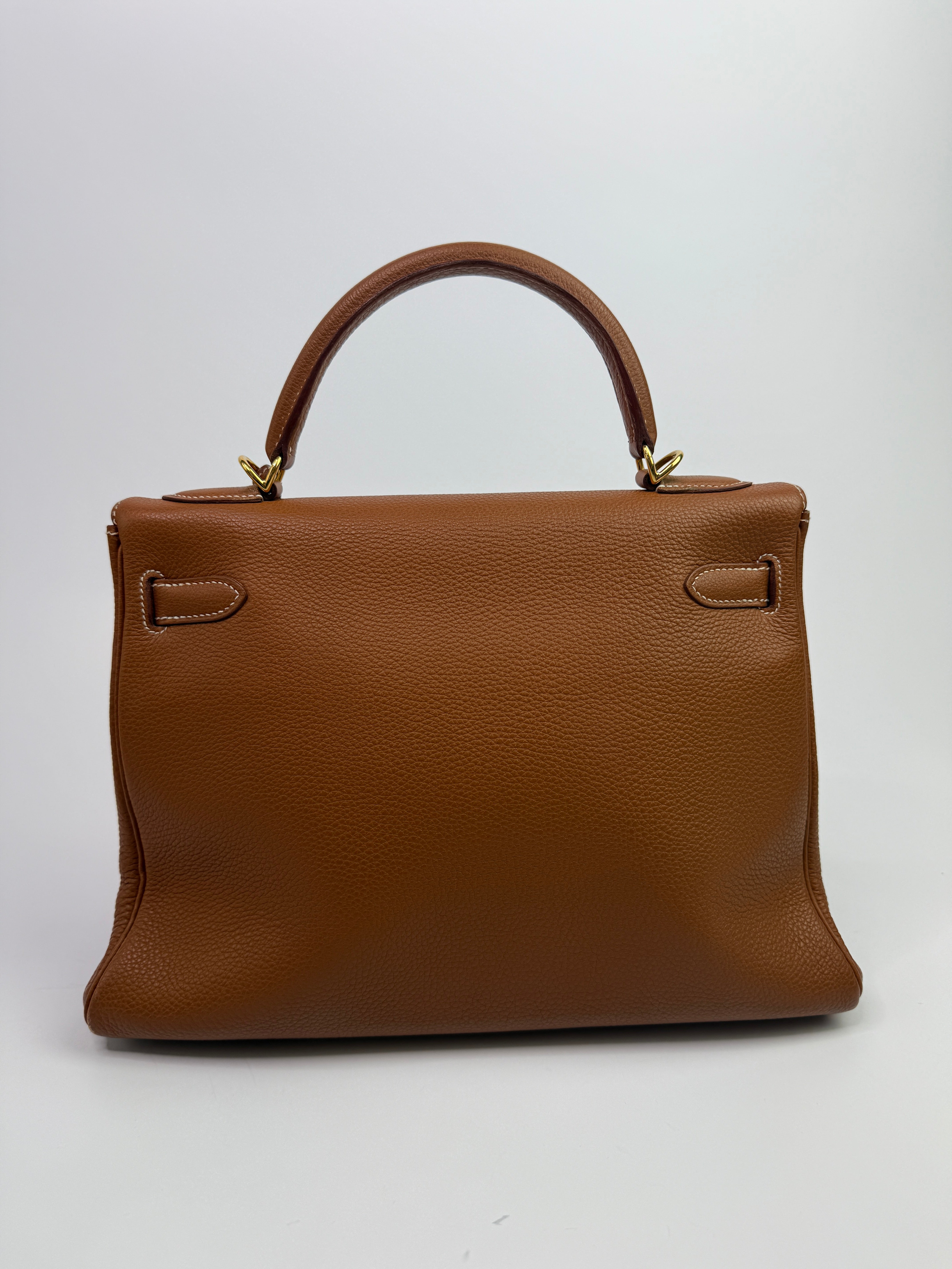 Hermès Kelly 28 In Gold Clemence Leather With GHW