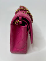 Chanel Vintage Medium 2.55 Classic Flap In Fuchsia