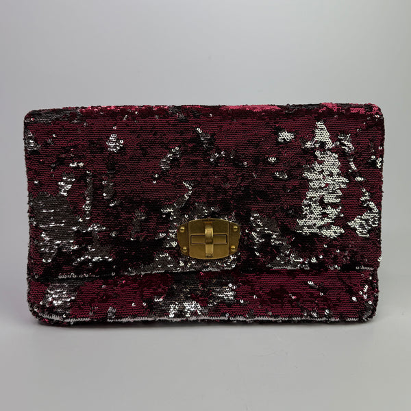 Miu Miu Pink Sequin Clutch
