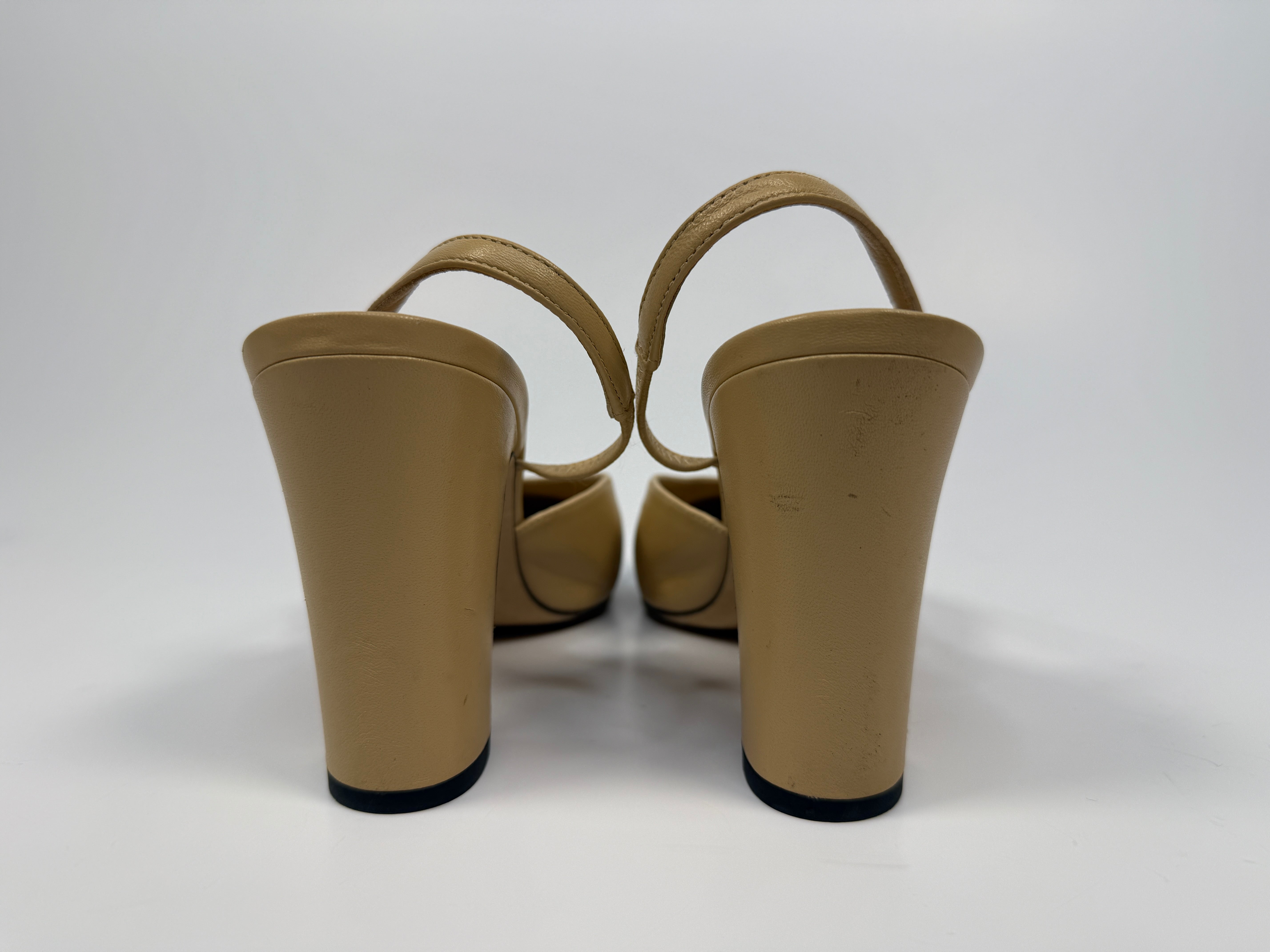 Chanel Slingback Heels Size 39/UK6, authentic and preloved in very good condition