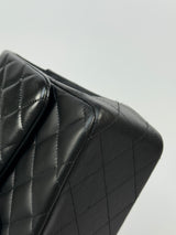 Chanel Jumbo Black Lambskin Leather With GHW