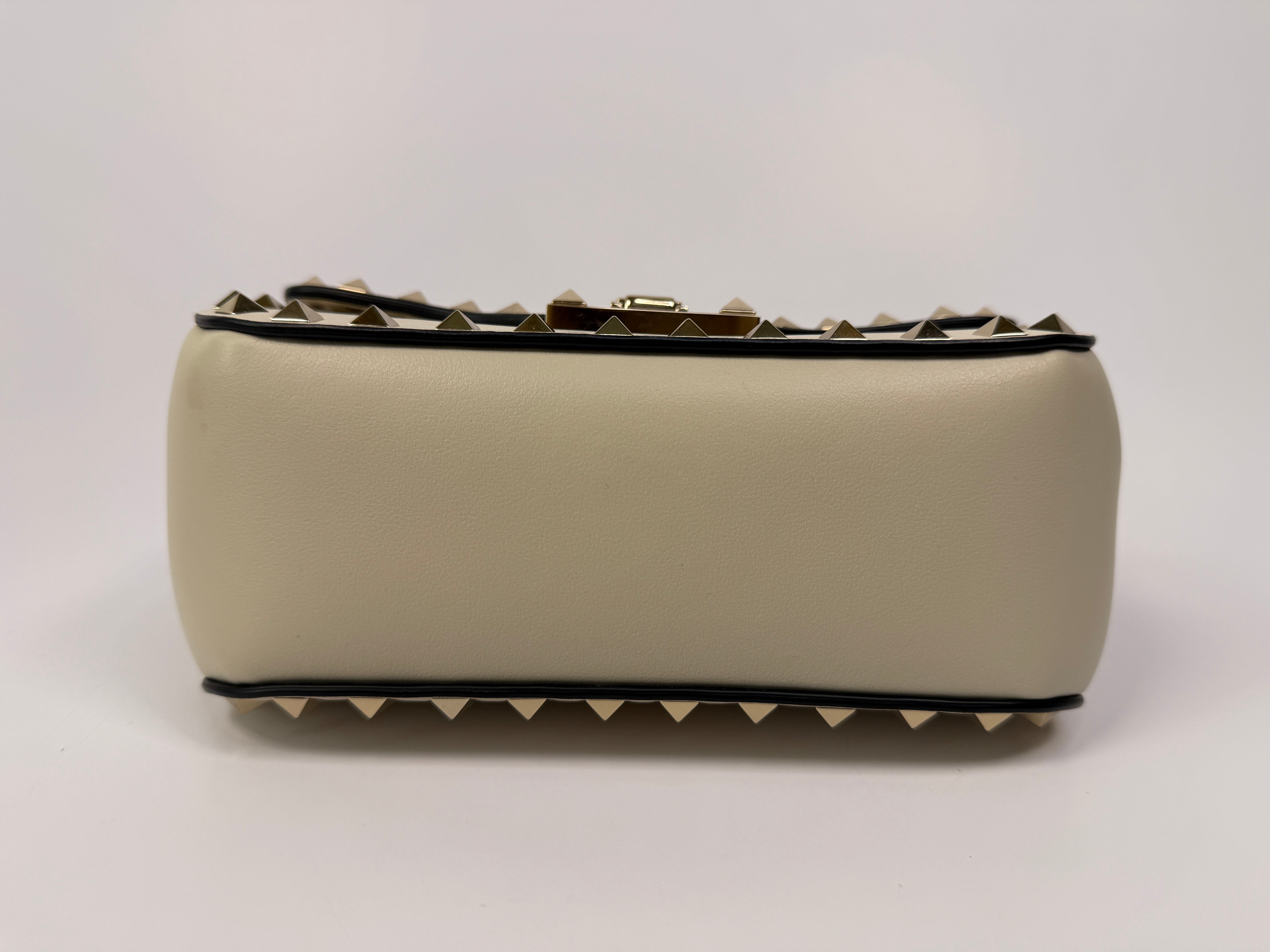 Valentino Garavani Ivory Rockstud Lock Bag