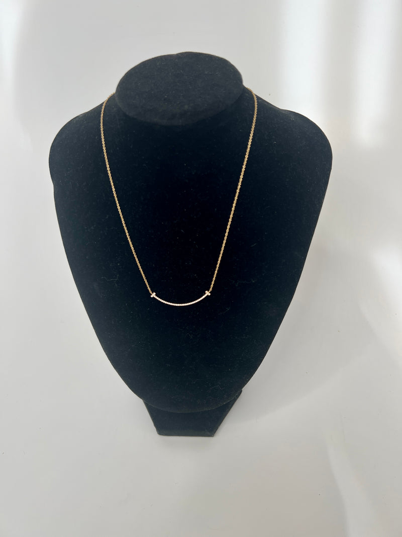 Tiffany & Co T Smile Pendant Necklace