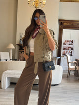 Chanel Black Square Vintage Flap Bag In Lambskin With GHW