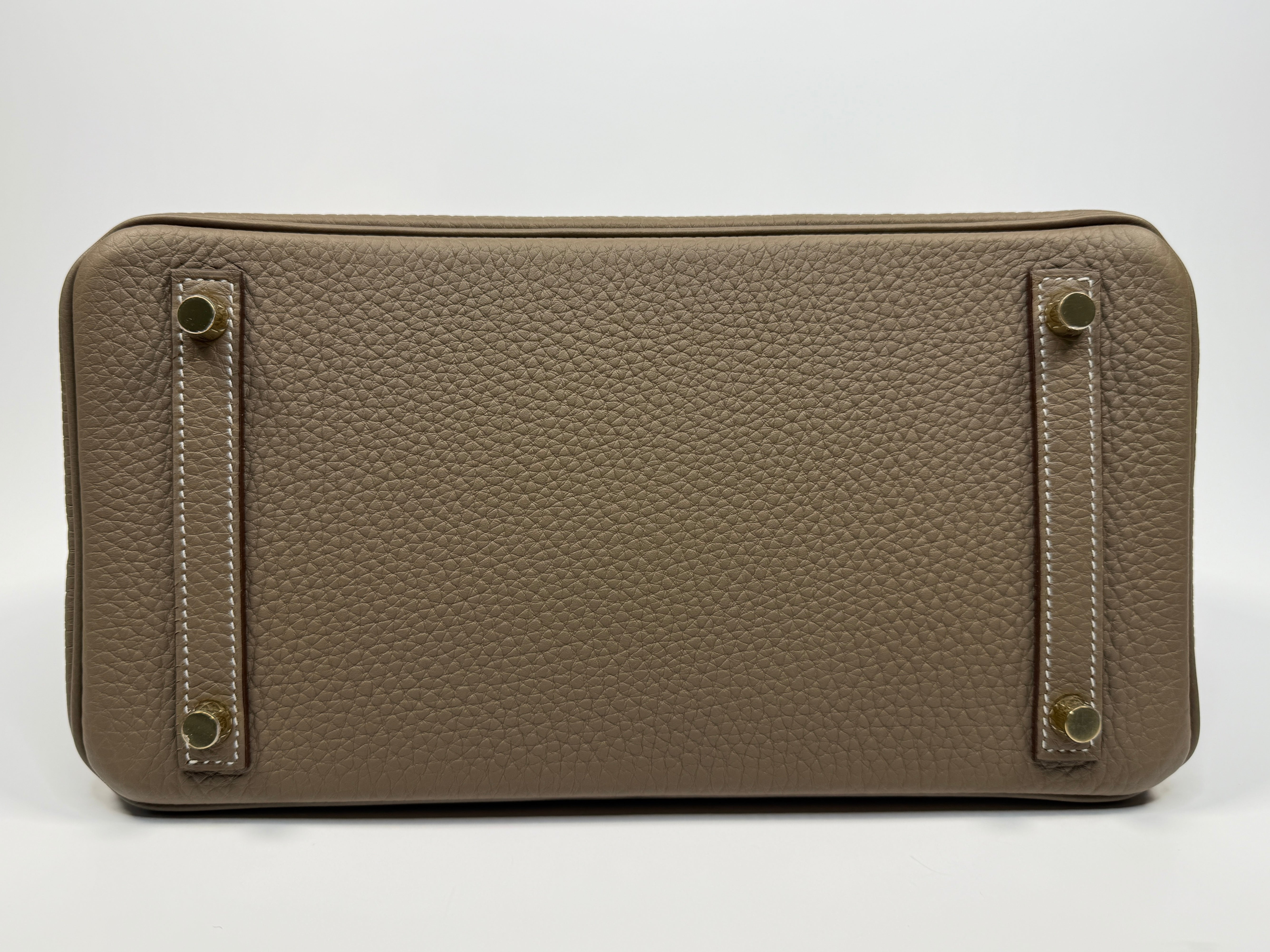 Authentic Pre Loved Hermès Birkin 30 In Etoupe Togo Leather With Brushed GHW New & Unused