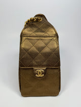 Chanel 25 Small In Metallic Bronze Caviar Leather With GHW