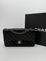 Chanel Medium Classic Double Flap Black Lambskin With SHW