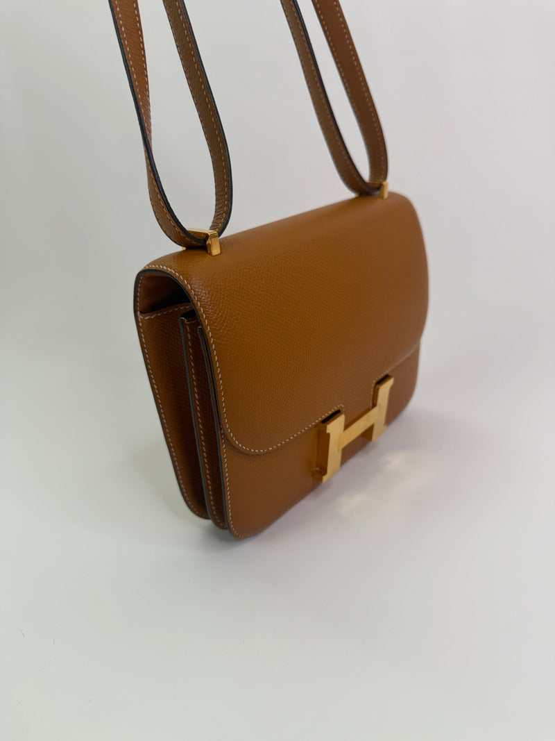 Hermès Constance 18 In Toffee Epsom Leather GHW