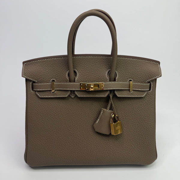 Hermès Birkin 25 Retourne Etoupe Togo Leather With GHW